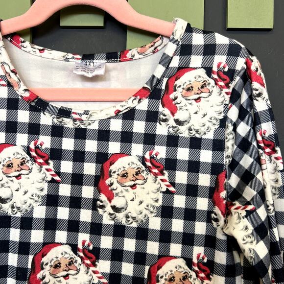 Girls Santa Ruffle Dress Size 8/9 - Picture 3 of 3